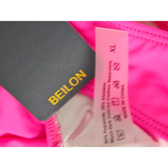 Beilon Womens One Piece Swimsuit Tummy Control Asymmetrical Cutout Size XL - Picture 8 of 9